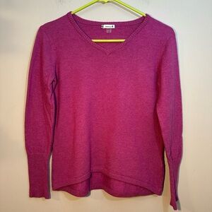Smartwool Purple V-Neck Long Sleeve Knit Sweater S